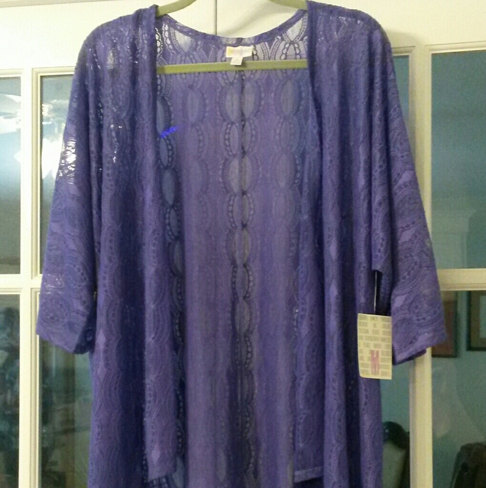 LulaRoe Lindsay Purple Lace Medium NWT